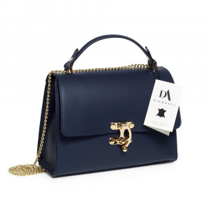 Geanta dama piele naturala DiAmanti Capri Blu Scuro